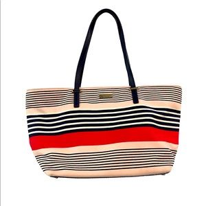 Kate Spade Purse | White, Navy, Pink and Red Striped